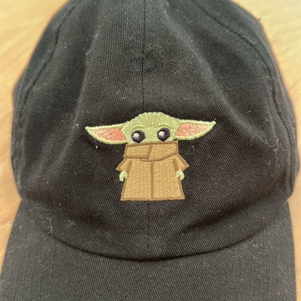 Star Wars Baby Yoda Hat Embroidered Walt Disney World Black Dad Hat Baseball Cap - Picture 4 of 11